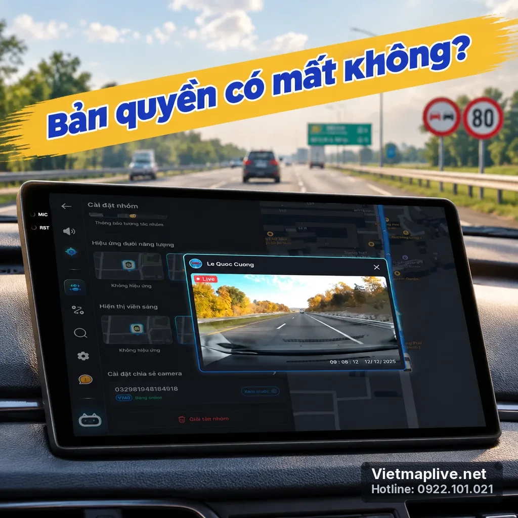 1. Một tài khoản VIETMAP Live dùng được mấy xe?
