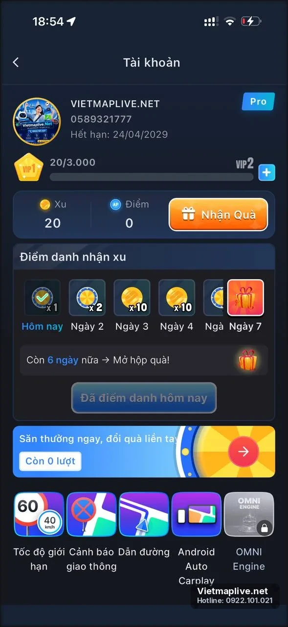 Danh sách quà tặng có thể đổi lấy bằng điểm