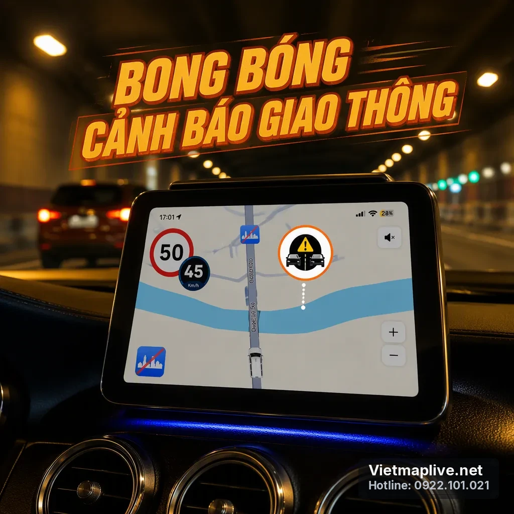 Bong bóng giao thông trên smartphone khi đang lái xe