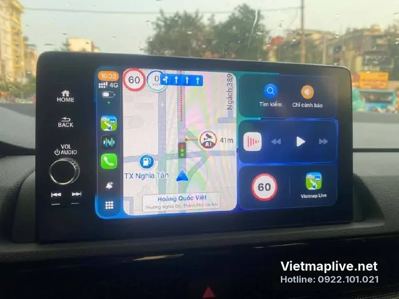 Giao diện VietMap Live hiển thị phân luồng giao thông khu vực Nghi Tàm – Yên Phụ