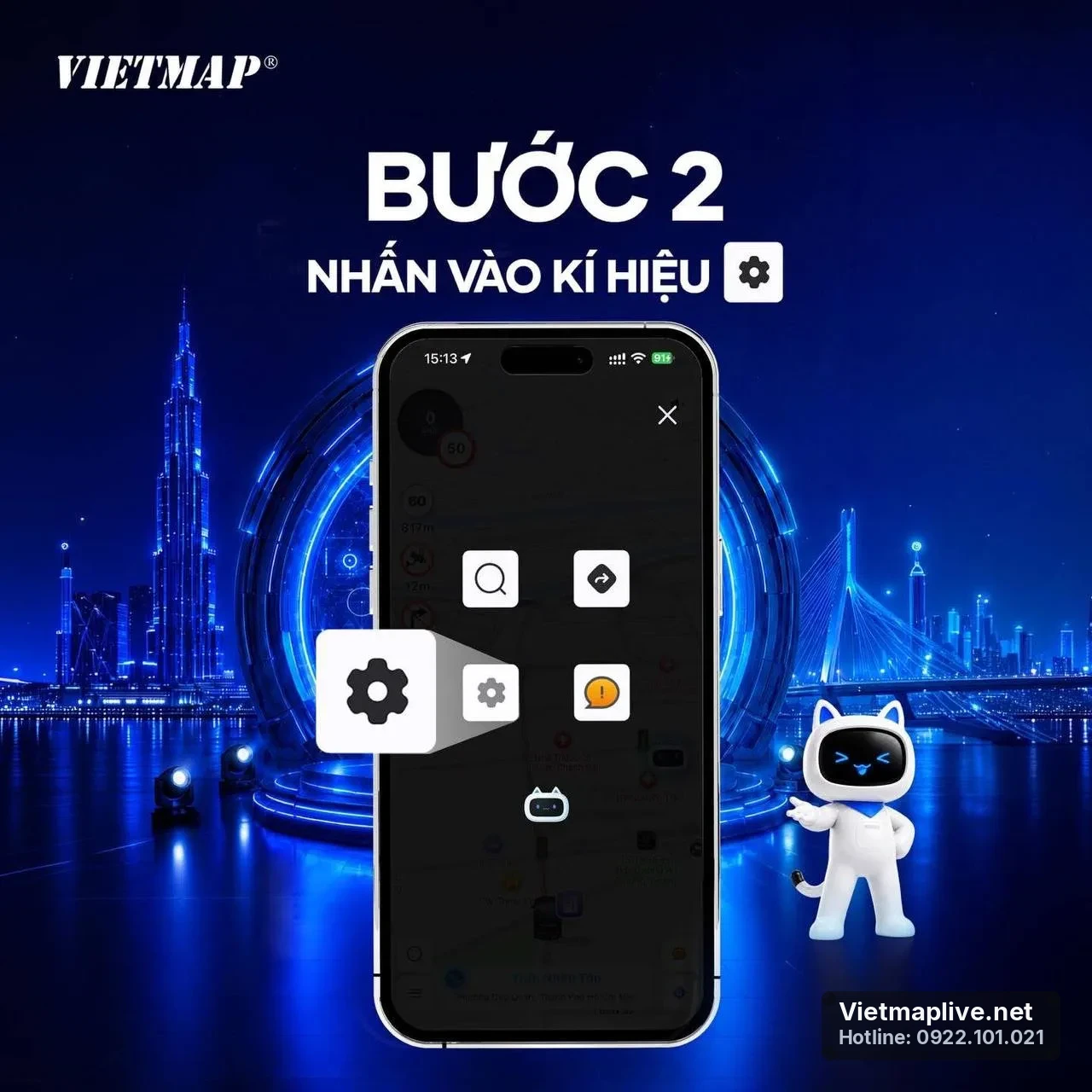 Hướng dẫn chọn ký hiệu cài đặt trên VietMap Live