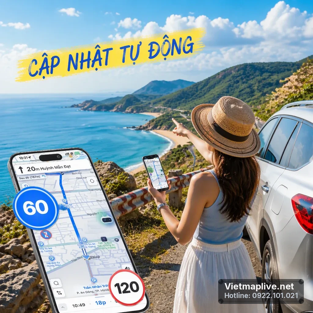 Giao diện VietMap Live hiển thị dữ liệu giao thông cập nhật