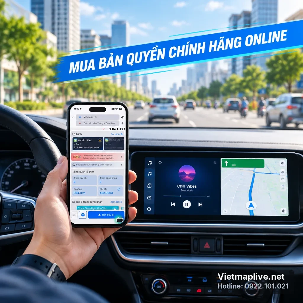 Người dùng mua Vietmap Live trên điện thoại