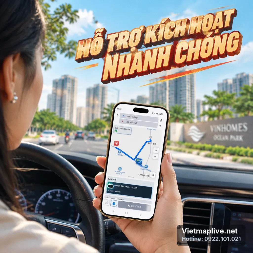 Kích hoạt bản quyền Vietmap Live trên thiết bị