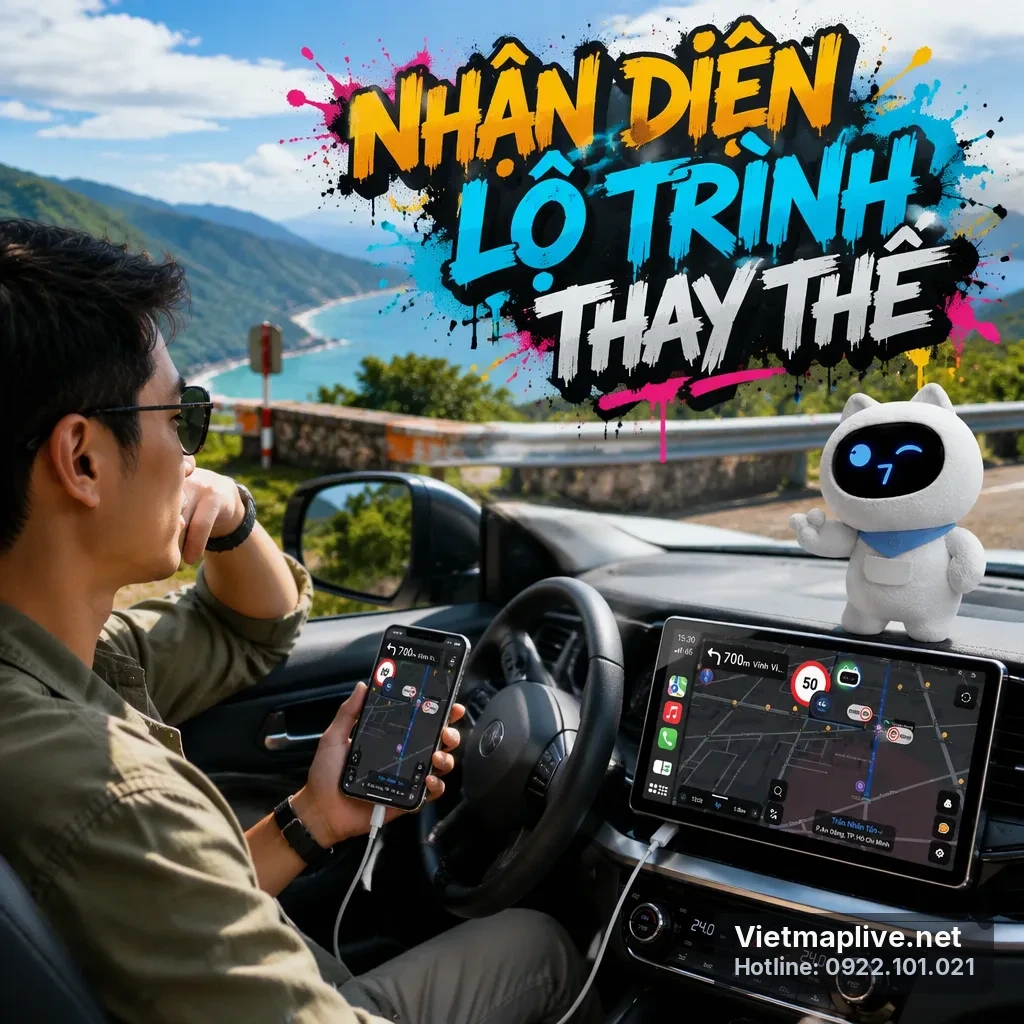 Giao lộ tại Phường Tân Định với các biển báo phân luồng mới