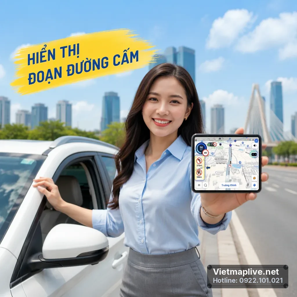 Tài xế sử dụng VietMap Live để xem lộ trình thay thế đường 72m Nghệ An