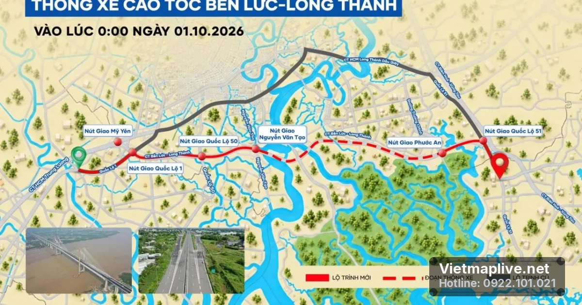 VietMap Live: Đón Đầu Cao Tốc Bến Lức - Long Thành 2026