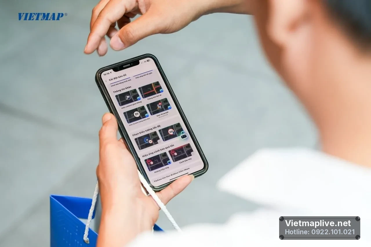 Cài đặt giao diện bản đồ trên VietMap Live